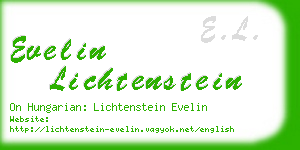 evelin lichtenstein business card